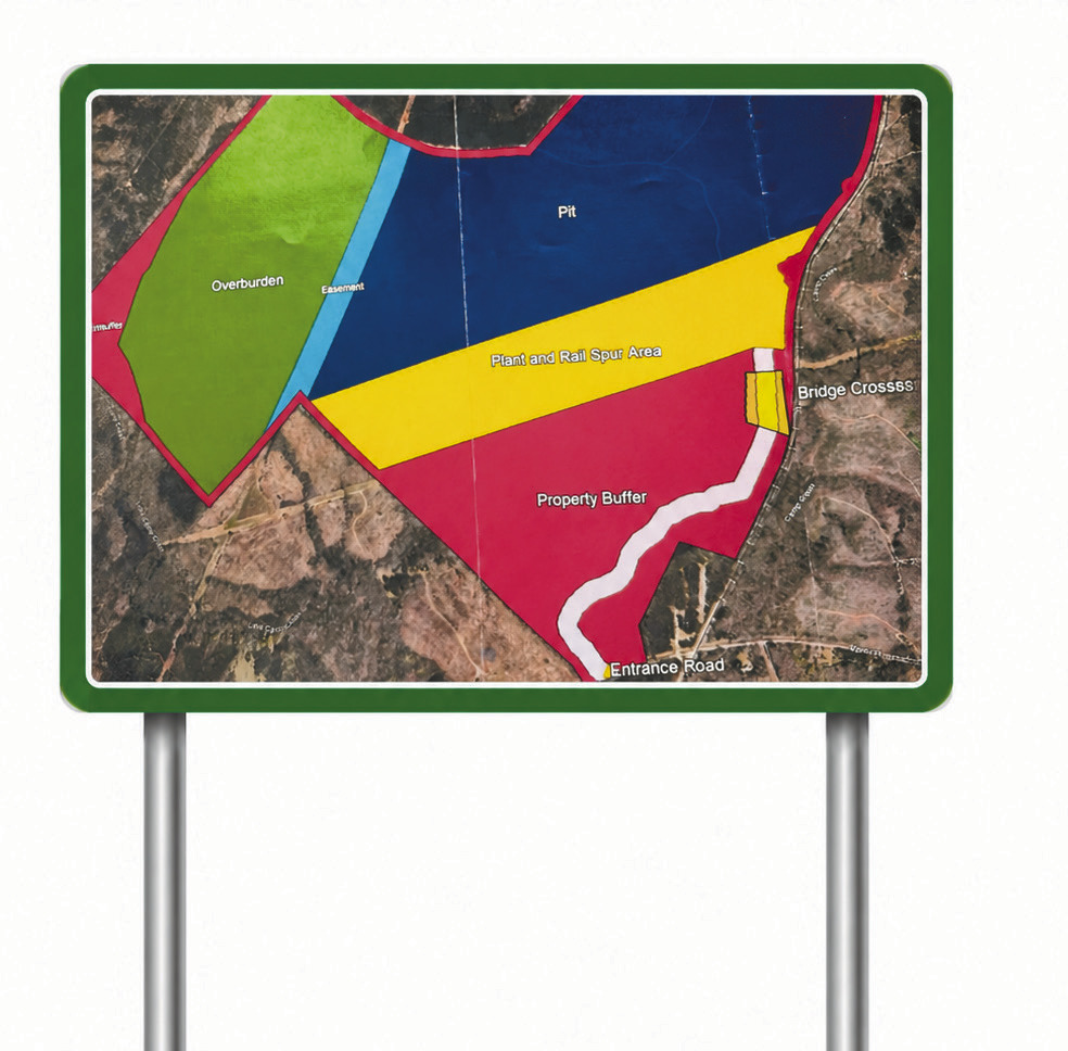 A land disturbance permit recently was fifiled in association with the property at 531 Pancras Road. The developers’ goal is to build out a rock quarry at the property, which would encompass 674 acres and include a rail s pur. CHRISTIAN McKEARNEY/Staff