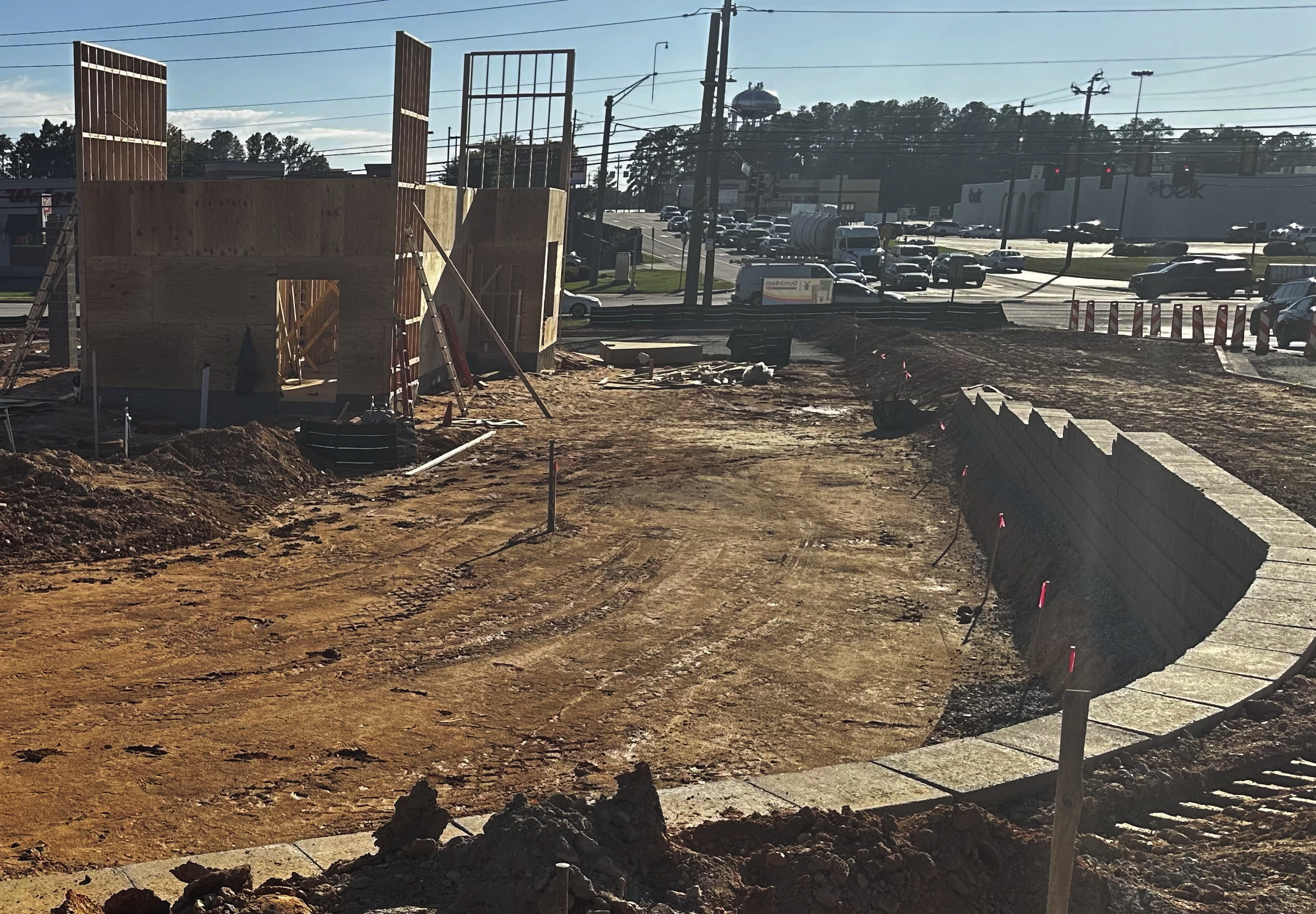 The property at 2345 N. Columbia St. currently is a construction zone. On the way are a new Whataburger hamburger restaurant and Dutch Bros Coffee outlet. CHRISTIAN McKEARNEY/Staff