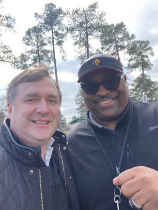 Georgia head coach Kirby Smart pictured with former Baldwin High School head coach Jesse Hicks. | FILE PHOTO