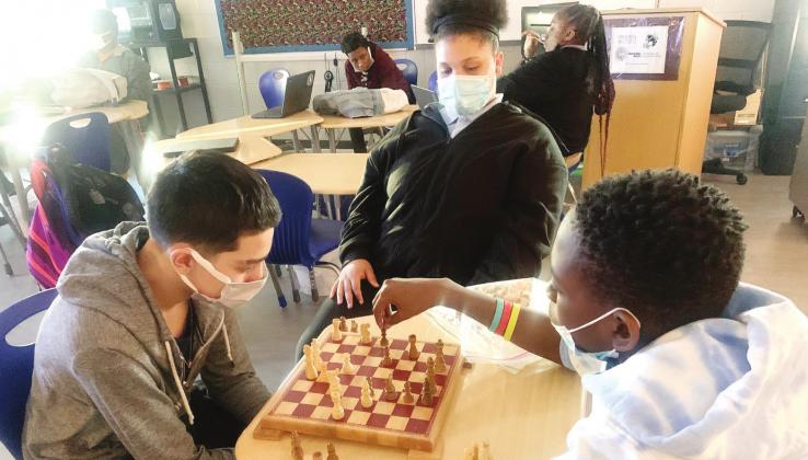 Oak Hill Middle School students use chess to strengthen critical thinking skills and communication skills. CONTRIBUTED