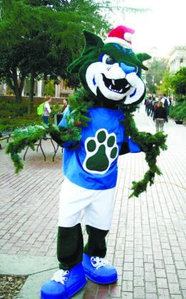 Thunder makes his first public appearance during the “Hanging of the Greens” in 2007. COURTESY OF GCSU
