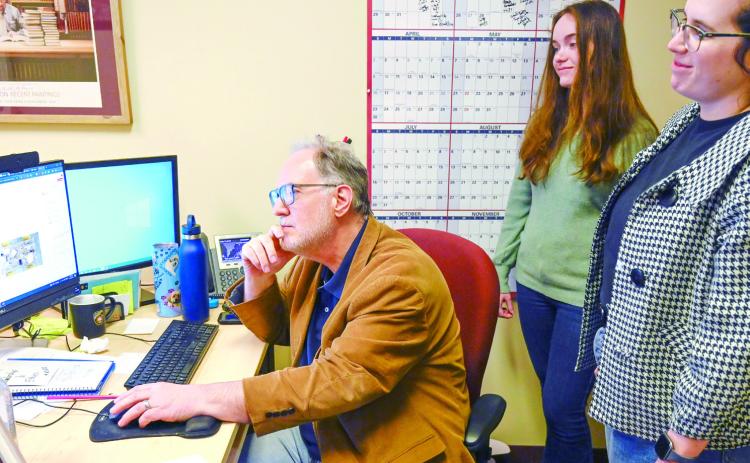 AI Director Ward Risvold goes over plans with students. COURTESY OF GCSU