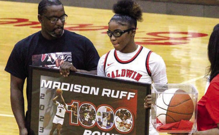 Ruff surpassed the 1,000-point mark on Dec. 8 in Macon against the Howard Huskies. TREY NORRIS/Staff