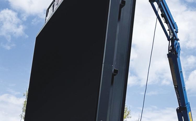 Standing more than three stories tall, the new scoreboard at Georgia Military College’s Davenport Field will enhance the gameday experience for both high school football games and college games. CHRISTIAN McKEARNEY/Staff