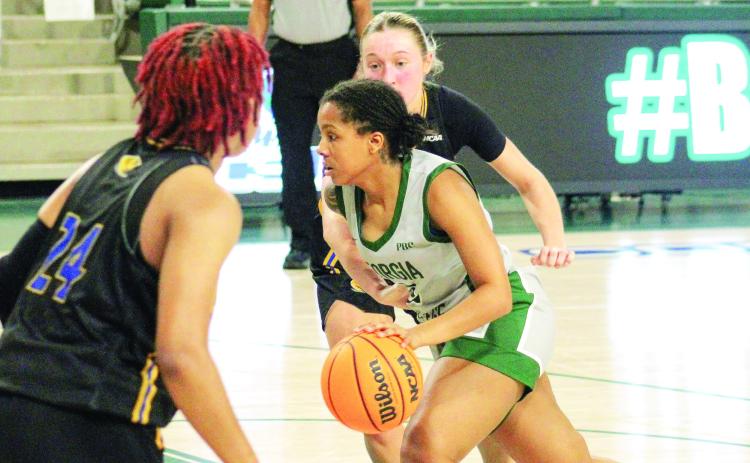 The Georgia College Women’s basketball team defeated Lander University on Saturday with a 69-61 victory. SKYLA MORRIS/Staff