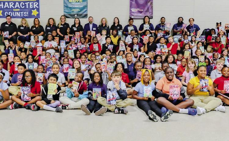 Baldwin Reads launched at a pep rally at Lakeview Academy that included students, faculty, and community partners Communities in Schools, LVA PTO, Family Connections, and Ferst Readers. CONTRIBUTED