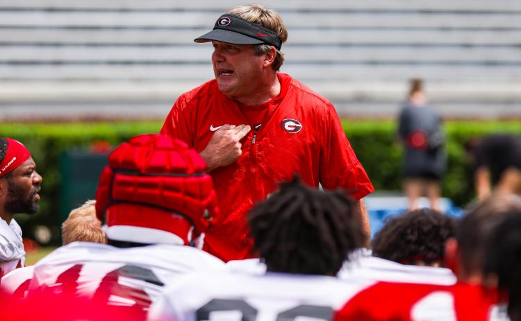 Georgia head coach Kirby Smart during Georgia’s scrimmage on Dooley Field at Sanford Stadium in Athens, Ga., on Saturday, Aug. 12, 2023. (Tony Walsh/UGAAA)