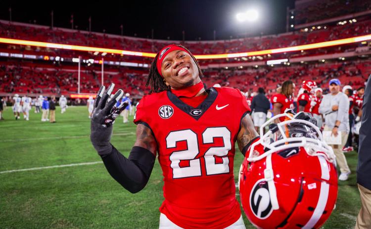 Georgia defensive back Javon Bullard (22) after Georgia’s game against Kentucky on Dooley Field at Sanford Stadium in Athens, Ga., on Saturday, Oct. 7, 2023. (Tony Walsh/UGAAA)