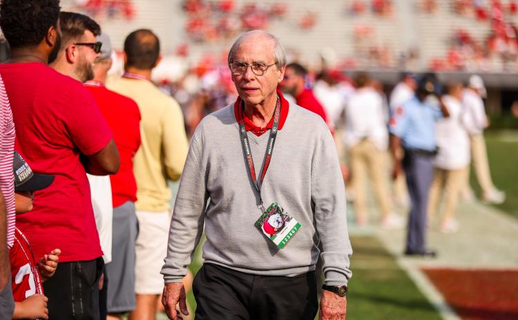 Loran Smith Senior Associate Athletic Director for Sports Communications Claude Felton during Georgia’s annual G-Day scrimmage on Dooley Field at Sanford Stadium in Athens, Ga., on Saturday, April 15, 2023. (Tony Walsh/UGAAA)