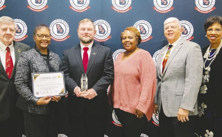 L-R: Board of Education members Lyn Chandler, Dr. Gloria Wicker, John Jackson, Shannon Hill, Wes Cummings and Superintendent Dr. Noris Price. CONTRIBUTED