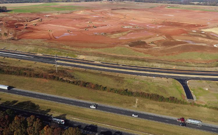 Work on the Rivian EV manufacturing site on the border of Morgan and Walton counties was paused earlier this year while the company focused on its existing Illinois plant. MARK ENGEL/File photo