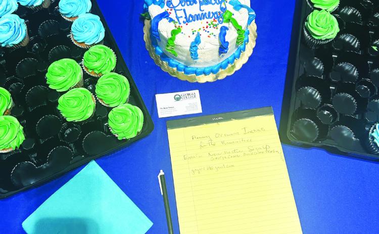 Party favors for the viewing of Flannery’s 101 birthday. TAYLOR KARAKER/Staff