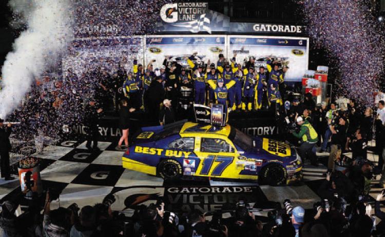 The Victory Lane celebration after the 2012 Daytona 500 was a big one for driver Matt Kenseth, team owner Jack Roush and the rest of the crew. Jared C. Tilton/Getty Images