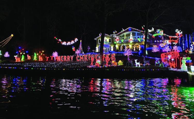 Just one of several houses on Christmas Cove decorated with lights. BAILEY MCCULLY/Staff