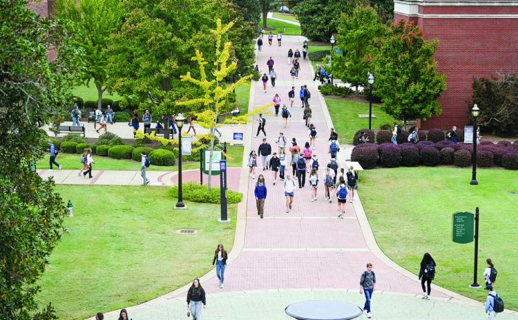 A glimpse at Georgia College &amp; State University’s main campus during this year’s fall semester. COURTESY OF GCSU