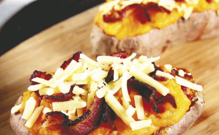 Twice-Baked Sweet and Savory Potatoes