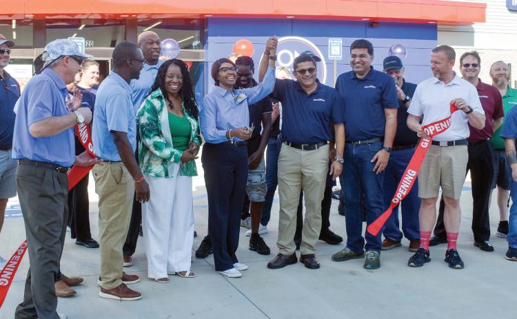 RaceWay hosted an initial ribbon cutting with city officials and corporate staff to celebrate the accomplishment of the partnership between the city and RaceWay to complete development. BAILEY BALLARD/Staff