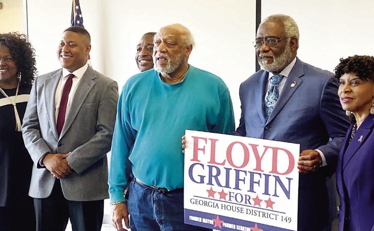 Former Milledgeville Mayor Floyd Griffin at his campaign rally for a seat on the new Georgia State House of Representatives District 149. HANNAH MITCHELL/Contributor