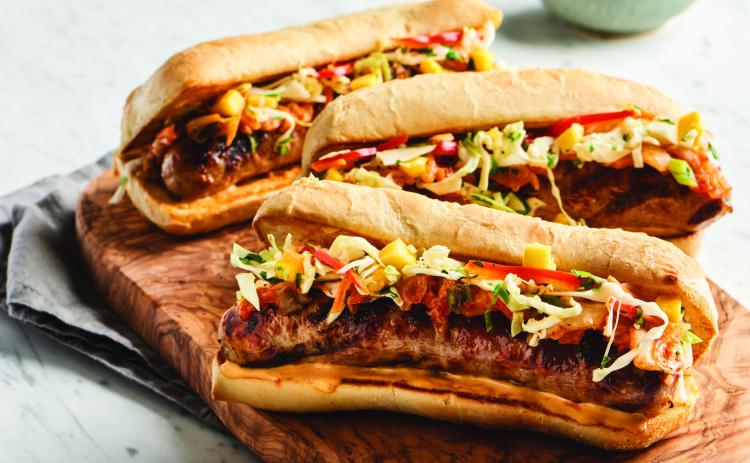 Korean Bratwurst Subs