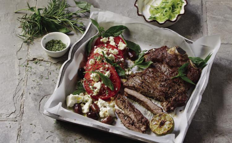 Greek-Style Flank Steak with Tangy Yogurt Sauce Photos courtesy of Getty Images