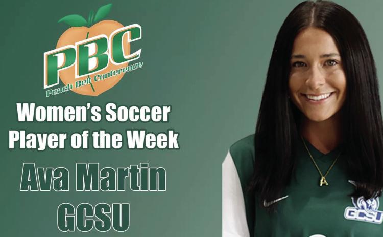 GCSU’s Martin named PBC Soccer Player of the Week