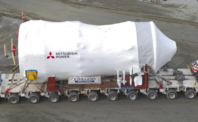 Georgia Power took delivery of gas-combustion turbines at Plant Yates in Coweta County. CONTRIBUTED