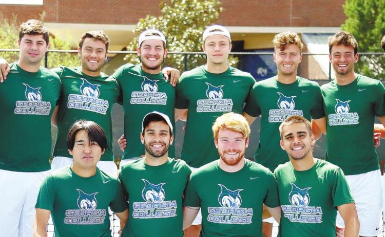 A group photo of the Georgia College men’s tennis team. COURTESY OF GC ATHLETICS