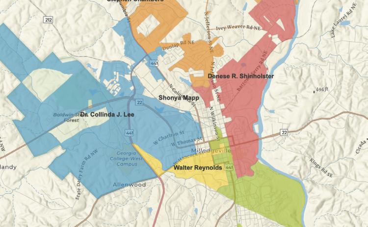 This map shows the current city council districts’ charted territory map. CONTRIBUTED