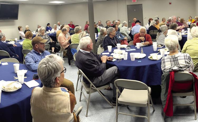 Georgia College &amp; State University’s Continuing and Professional Education Learning in Retirement program had a full house at its October meeting. Dr. Bruce Gentry, editor of the Flannery O’Connor Review (far right), was the featured speaker. CONTRIBUTED