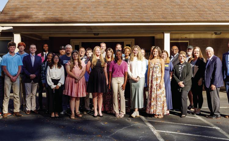 The Youth Entrepenur Program took a photo with all youth and mentors during the kickoff event last month. CONTRIBUTED
