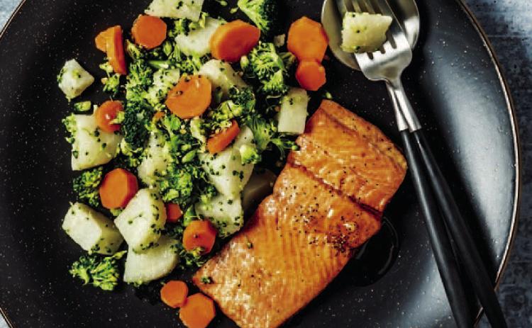 Teriyaki-Glazed Salmon with Stir-Fried Vegetables