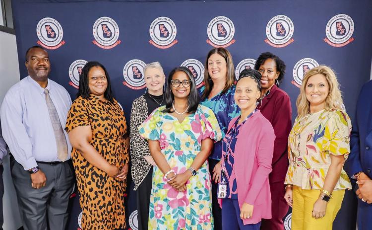 Baldwin County School District Deputy Superintendent Dr. Rodney Tyson (right) stands with the assistant principals. CONTRIBUTED