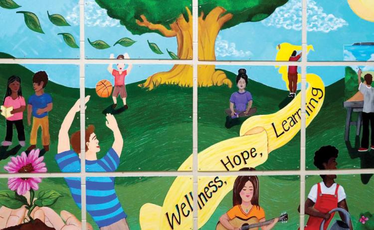 The mural is located at the Center for Wellness, Hope & learning in Central State Hospital’s Peyton Cook Building. CONTRIBUTED