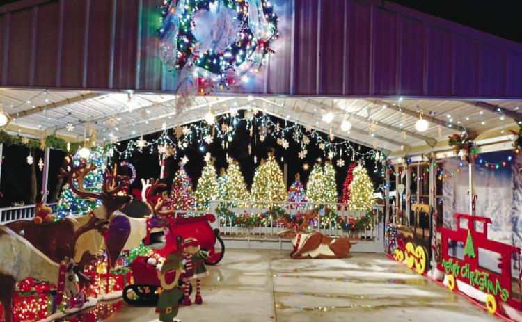 Richard Phillips built a homemade sleigh and reindeer for when Santa comes to visit. CONTRIBUTED