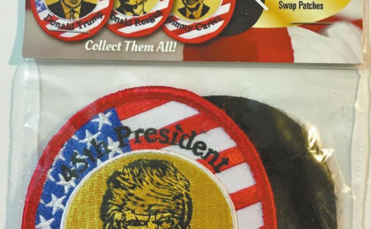 A patch of former president Donald Trump from Forefathers of America.