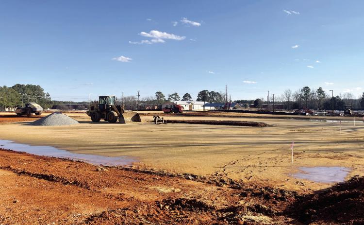 The construction site for the pickleball courts at Walter B. Williams Park. CONTRIBUTED