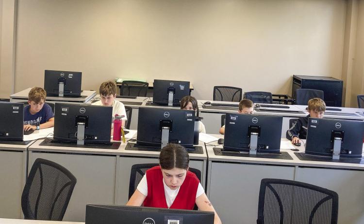 Eight students took the part in the debut coding camp to learn the basics of coding and what an interest in technology and technological creation can lead to in the future. CONTRIBUTED