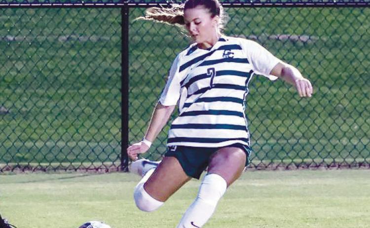Grace Phillips aims for a goal. DENNIS HICKEN/Contributed