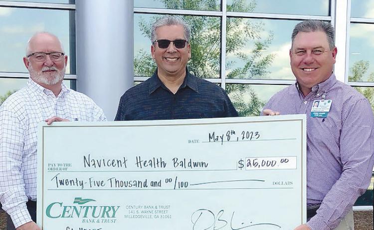 Century Bank donates to Atrium Health Navicent Baldwin