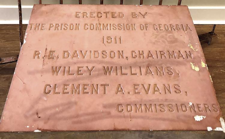 A cornerstone from the Old State Prison was donated to the Old Capital Heritage Center at Central State Hospital. GREENBERRY MOORE/Staff