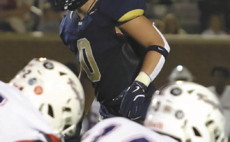 John Milledge Academy’s Abe Gainous had an interception and four tackles playing for the Sophomore Gold team in the 2025 Georgia Elite Classic. TREY NORRIS/Staff