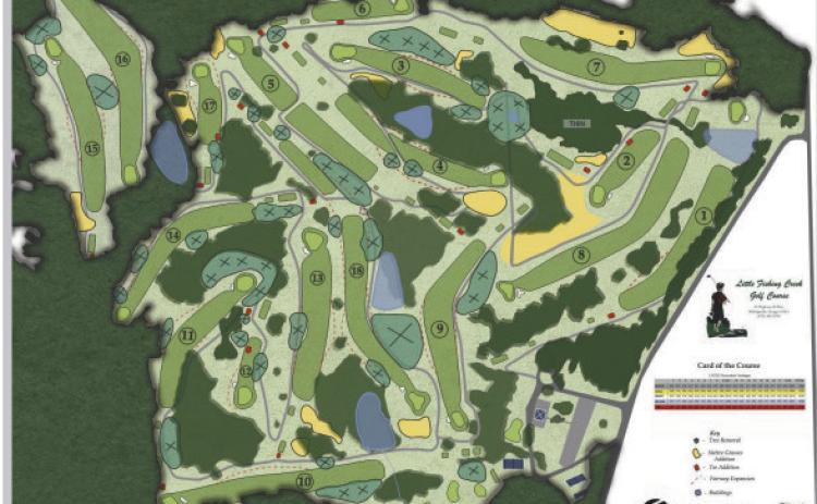 The Little Fishing Creek Golf Course master plan presented during the first November meeting. CONTRIBUTED