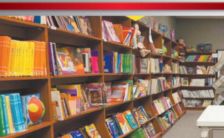 Wall of Books has tons of selections to choose from; from children’s books to adult mysteries. CONTRIBUTED