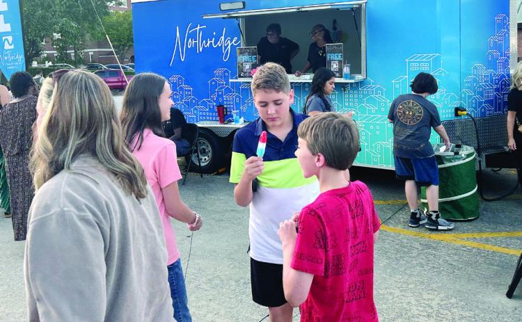 Faith &amp; Blue attendees enjoyed popsicles and ice cream sandwiches provided by Northridge Christian Church. COURTESY OF GCSU
