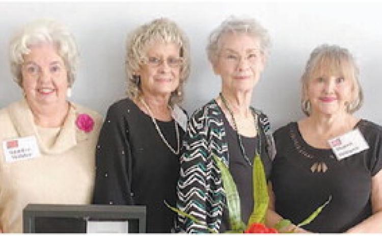 Milledgeville Garden Club members gathered in Rose Hill at Lockerly Arboretum to learn how Ann Vinson uses her expertise with “Watercolors to Study Nature.” Everyone painted bookmarks to get the feel of the brushes and paints. Pictured are (L-R) Jill Rochon, Sandra Wilder, Jan Law, Ann Vinson (speaker), Sharon Williams and Sylvia Moore. The hostesses shown served delicious refreshments for all to enjoy. CONTRIBUTED BY ANN VINSON