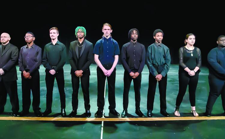 Baldwin County High School band members (L-R): Percussion Director Christopher Ryles, Temarion Murray, Landon White, Avery Sanford, Jacob Bennett, Neyo Yarber, Kody Reese, Lily Wong and Isaiah Lewis. CONTRIBUTED