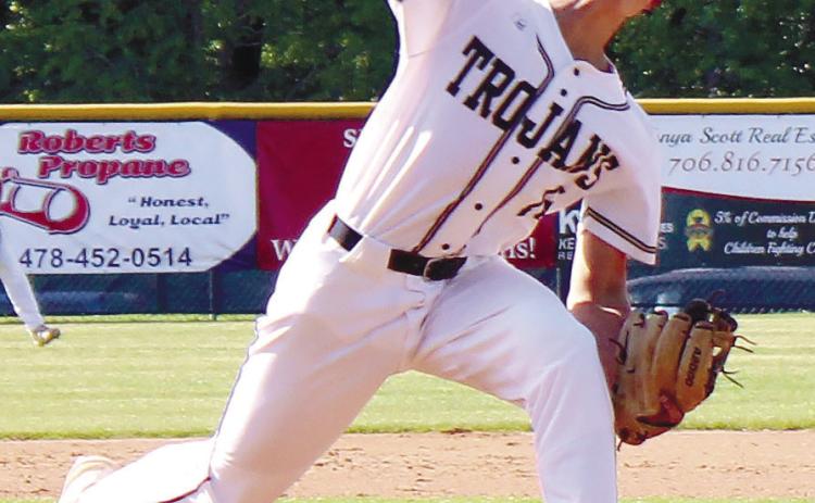 Freshman Cohen Brooks (16) was among three JMA pitchers taking a turn on the mound last Tuesday against the Stratford Academy Eagles.