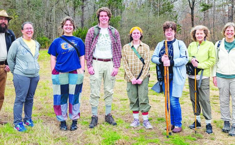 Fringed Champion Chapter members and locals in front of Selma Erwin Nature Preservation. ANDREW BROWN/Staff