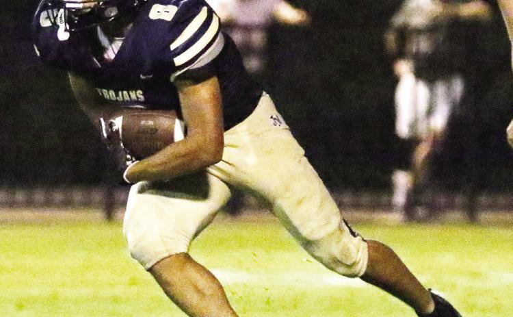 The losing streak for John Milledge Academy (JMA) extended to five games with a 42-7 loss to Stratford Academy. The game was played at Mercer University’s Five Star Stadium in Macon after Hurricane Helene left Stratford’s home field unplayable for Friday night. With just two minutes left in the fourth quarter, JMA quarterback David Todd finished the night with a touchdown pass to Asa Wall. TREY NORRIS/file photo