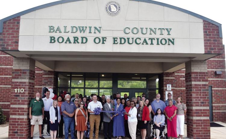 The Baldwin County School District unveiled its newly renovated Board of Education building June 23. Superintendent Dr. Noris Price and the Board of Education cut the ribbon to celebrate its completion. BAILEY BALLARD/Staff